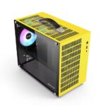 Case Con Asa Vidrio Templado Micro ATX AOCZHTA AMARILLO Mod:GJ-1